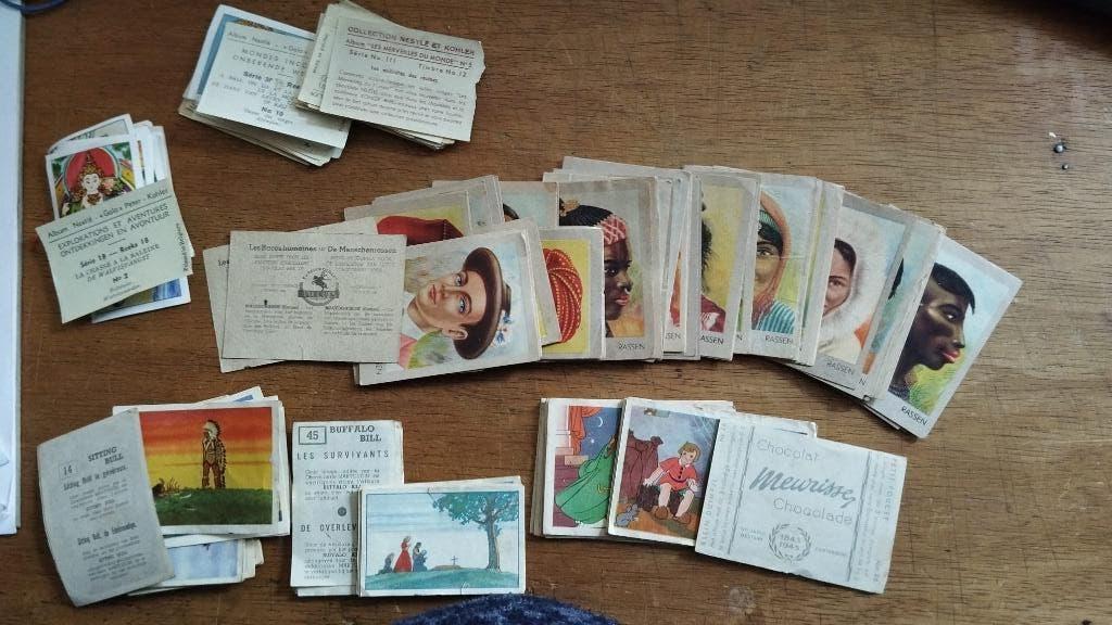 chromos: verschillende thema's voor tweedehandsdealers, Verzenden, 1940 tot 1960, Ongelopen