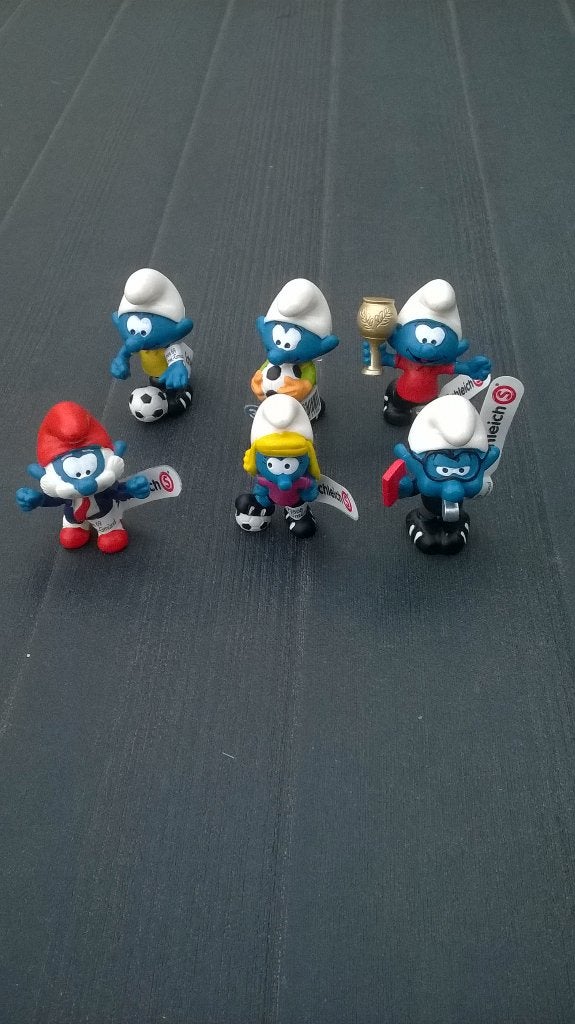 Set des Schtroumpfs 2018 - Football, Collections, Schtroumpfs, Enlèvement ou Envoi, Utilisé, Différents Schtroumpfs, Poupée, Figurine ou Peluche