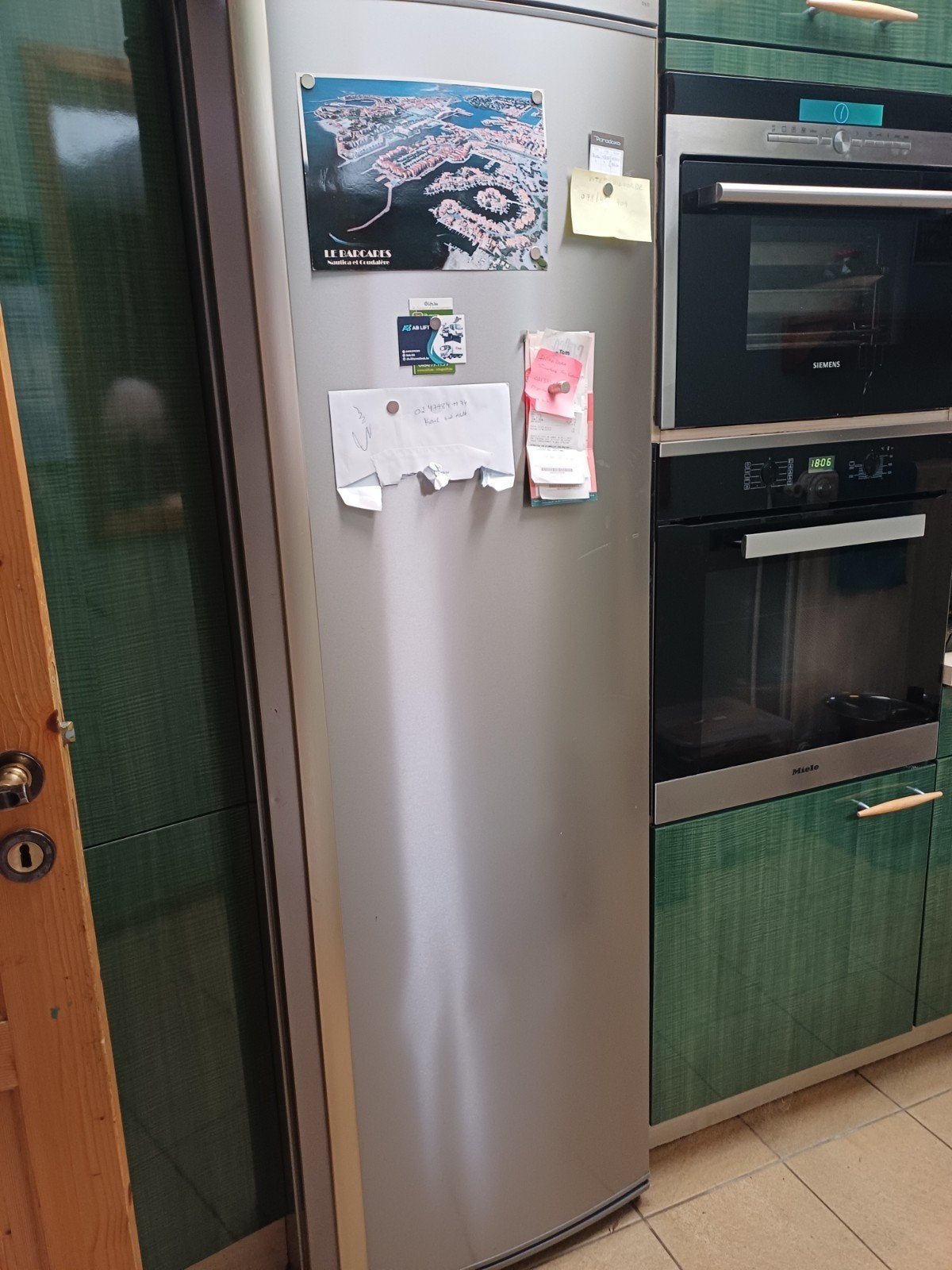 Grand frigo AEG Gris, 160 cm ou plus, Enlèvement, 60 cm ou plus, Sans bac à congélation