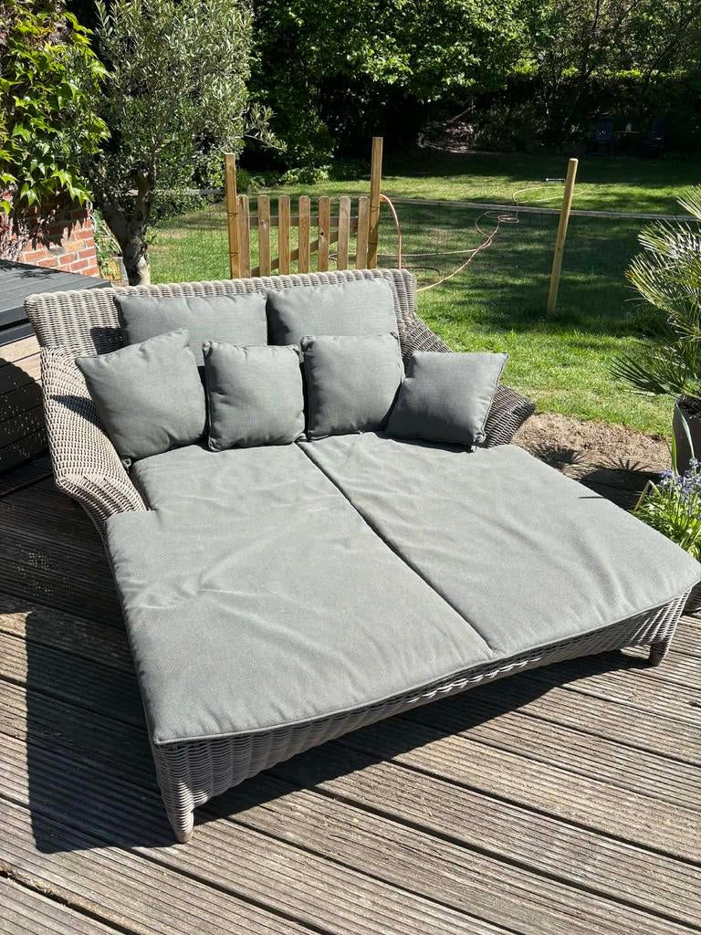 4 Seasons Outdoor ligbed / lounge sofa - tuinmeubel, Tuin en Terras, Ligbedden, Ophalen, Zo goed als nieuw, Wicker, Verrijdbaar