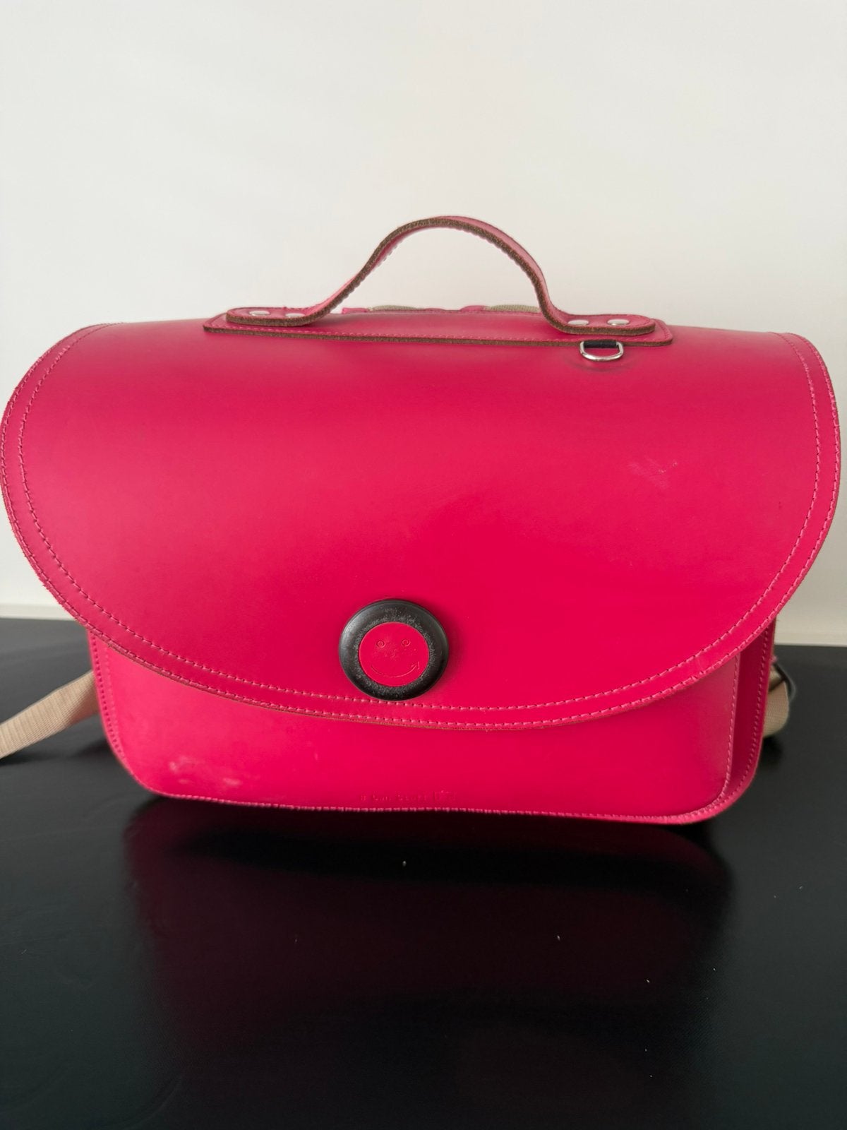 Lederen boekentas Own Stuff, Ophalen, Aktetas of Boekentas, Zo goed als nieuw, Roze