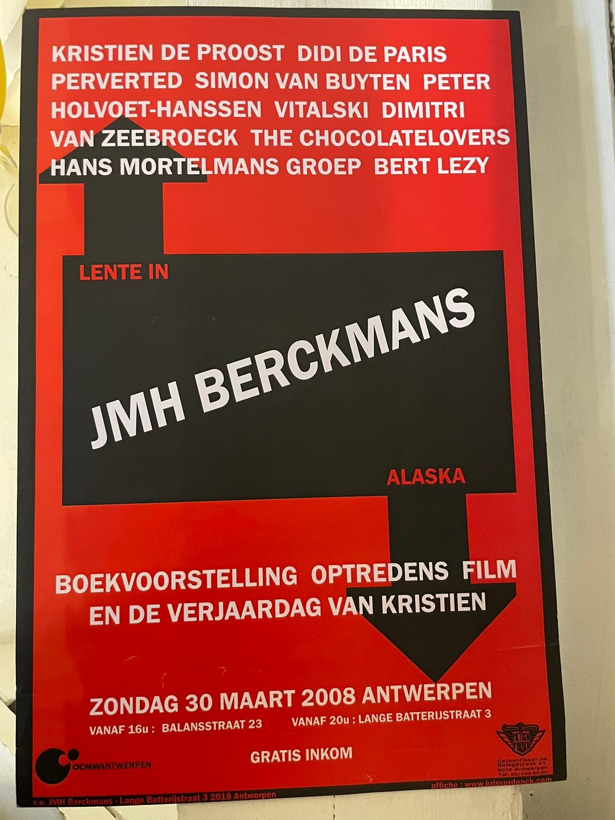Poster J.M.H. Berckmans - Mint Condition, Ophalen of Verzenden, Zo goed als nieuw