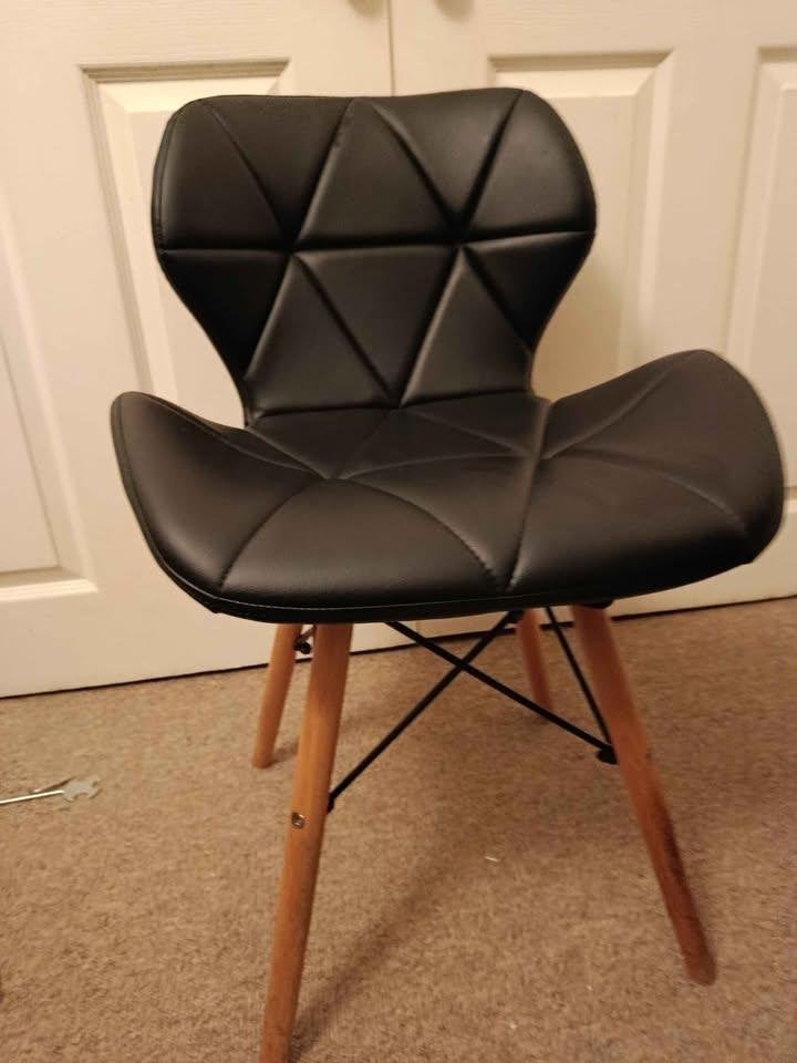 Chaise de salle à manger/chaise de bureau design noire, Enlèvement