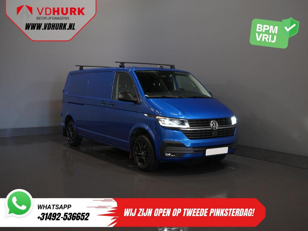 Volkswagen Transporter 2.0 TDI 150 pk DSG Aut. L2 LED/ Adapt, Auto's, Automaat, Parkeersensor, Blauw, Bedrijf
