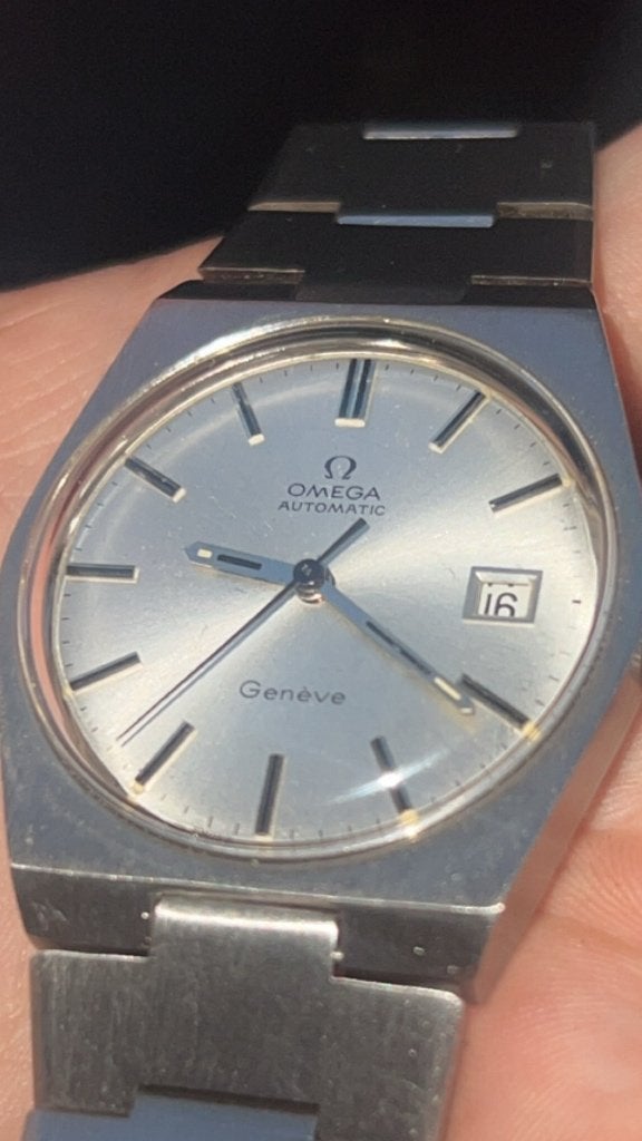 omega 166.099 geneve, Handtassen en Accessoires, Horloges | Heren, Staal, Staal, Polshorloge, Ophalen of Verzenden