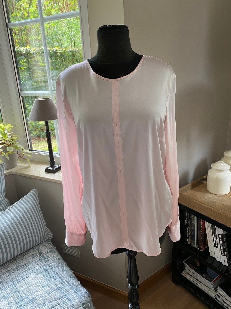 SCAPA lichtroze zijden blouse - 40, Kleding | Dames, Maat 38/40 (M), Scapa, Ophalen of Verzenden, Zo goed als nieuw