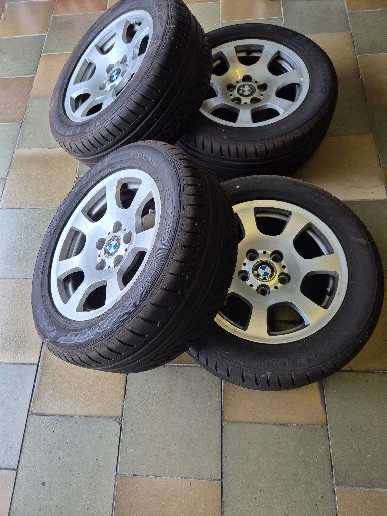banden en velgen bmw 5 e60, Ophalen, Gebruikt, 16 inch, Banden en Velgen