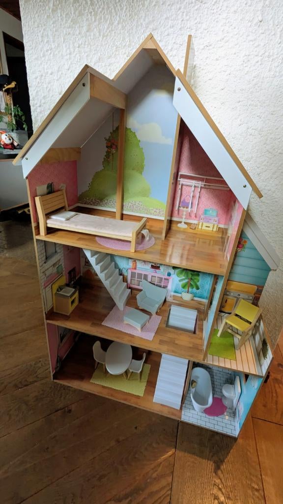 Poppenhuis KidKraft voor Barbie poppen, Kinderen en Baby's, Speelgoed | Poppenhuizen, Ophalen, Poppenhuis