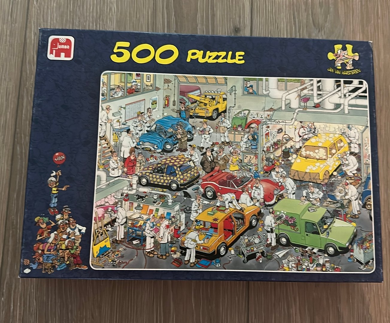 Puzzel ‘In de autospuiterij’, Enlèvement, 500 à 1500 pièces, Comme neuf, Puzzle