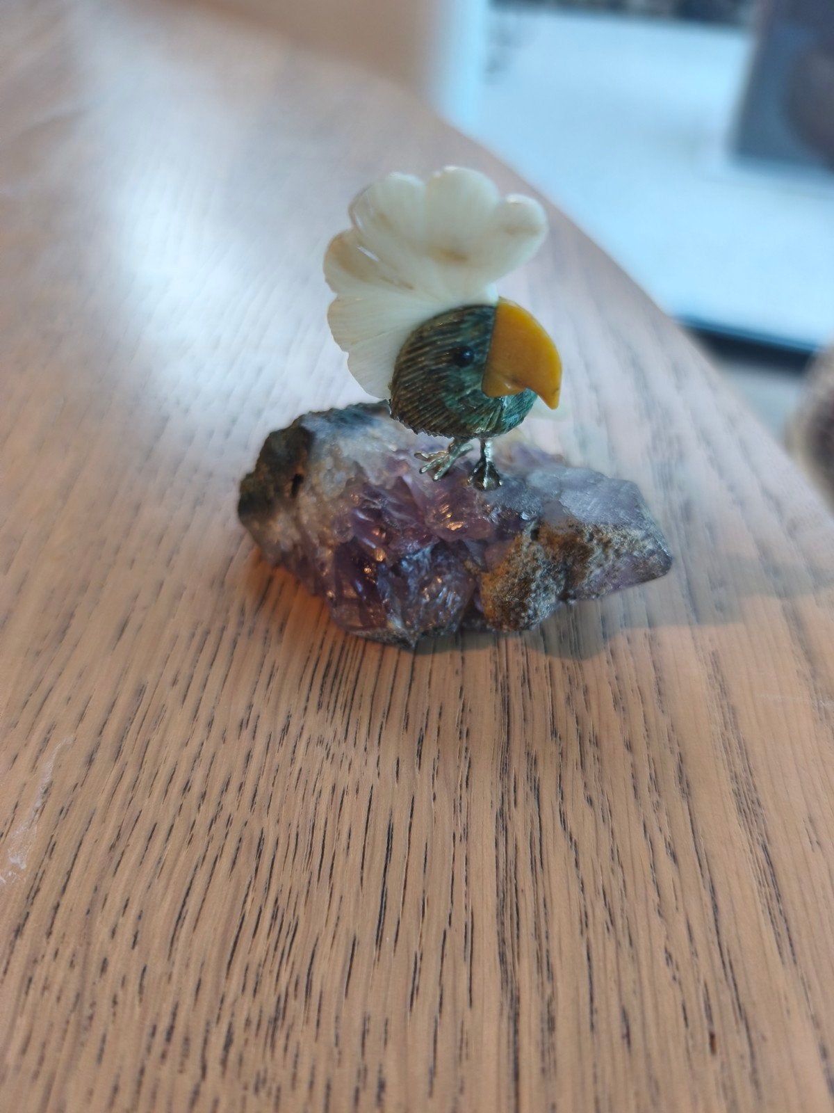 handgesneden edelstenen vogelbeeldje, Handtassen en Accessoires, Ophalen, Zo goed als nieuw