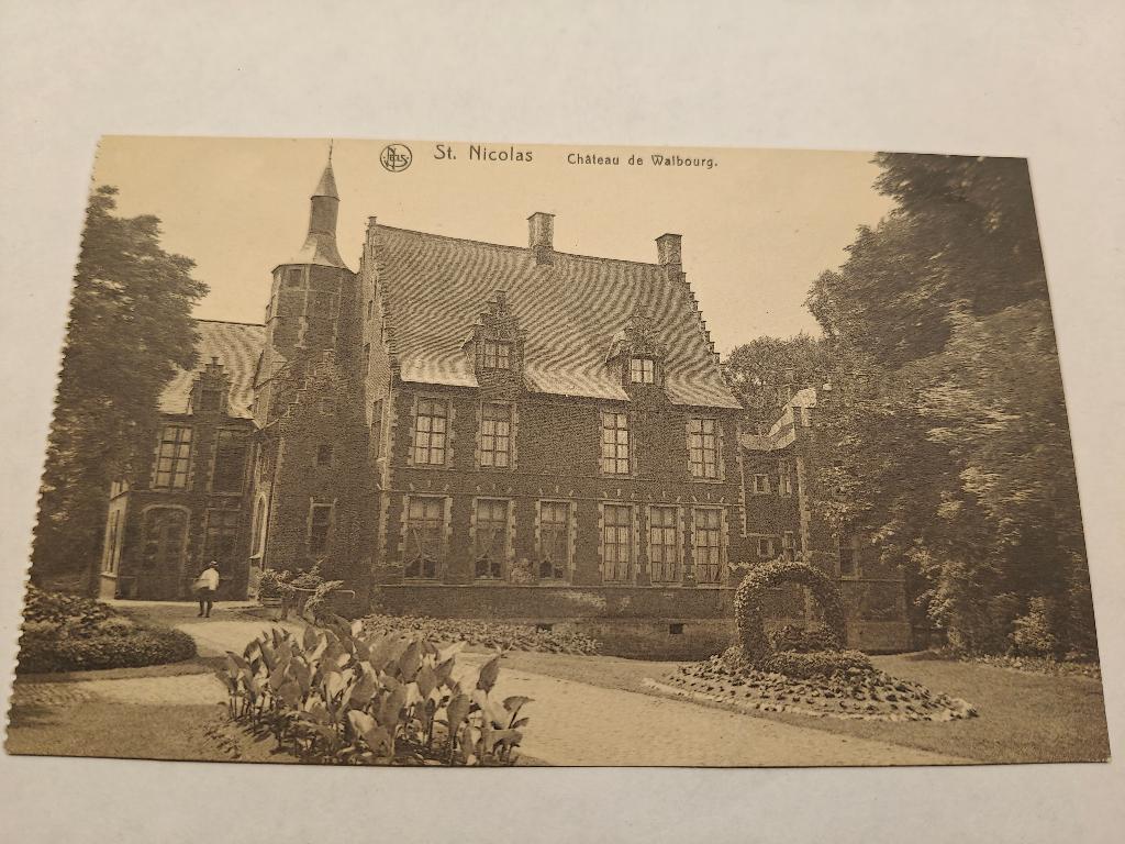 Postkaart oud St. Nicolas Sint-Niklaas Chateau de Walbourg, Verzamelen, Ophalen of Verzenden, Voor 1920, Ongelopen, Oost-Vlaanderen