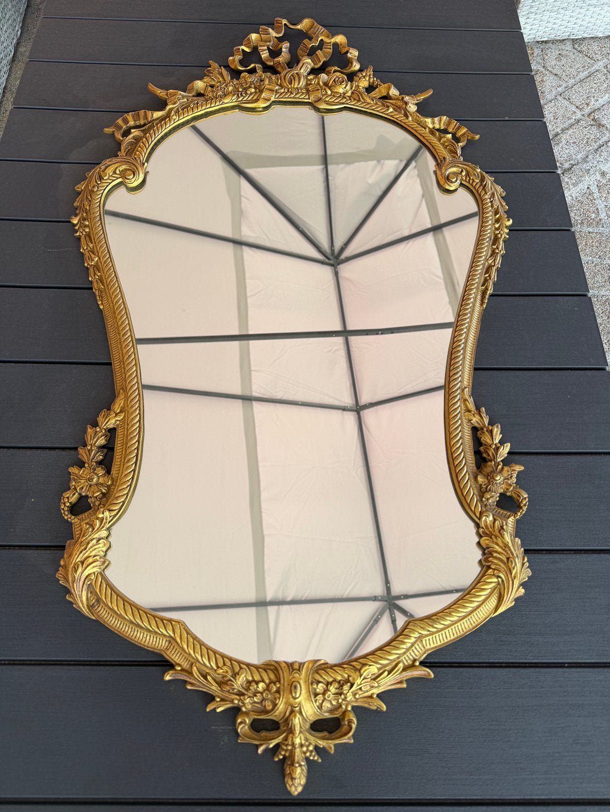 Vintage Louis XV spiegel met natuurstenen wandconsole, Ophalen