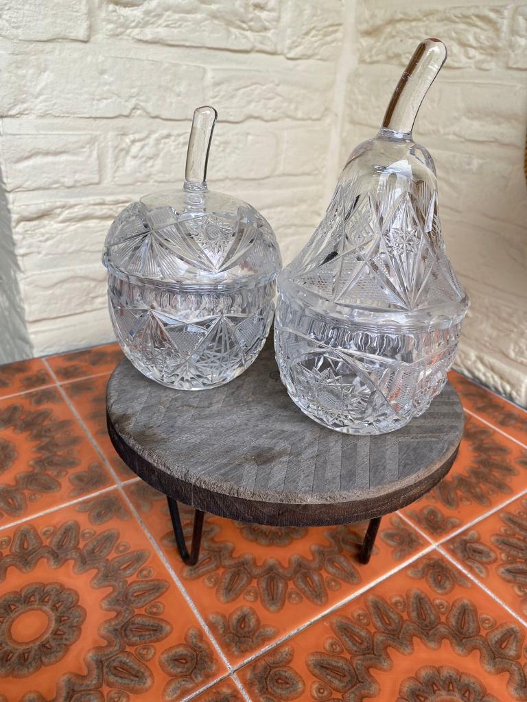 bonbonnières en cristal, Antiquités & Art, Curiosités & Brocante, Enlèvement ou Envoi