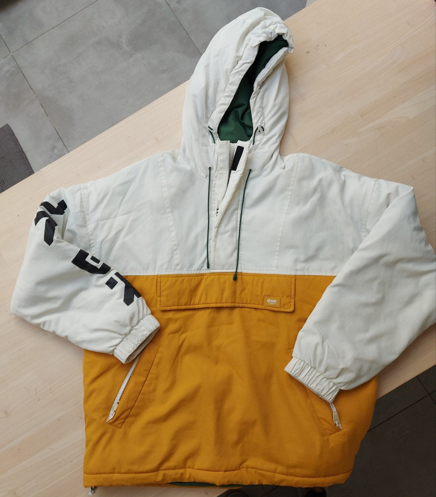 ​Zara warme anorak / winterjas met capuchon (Maat S), Kleding | Heren, Ophalen of Verzenden, Maat 46 (S) of kleiner, Geel