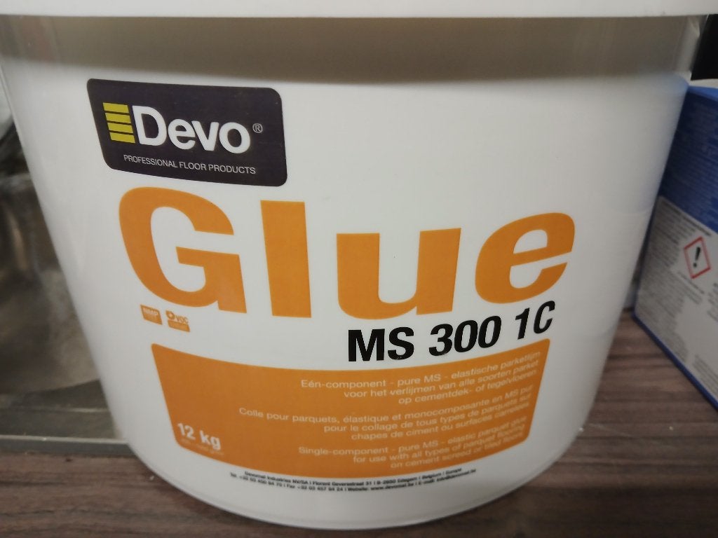 Devo parketlijm 12kg, Ophalen, Nieuw, Hout, Parket