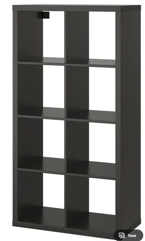 Étagère IKEA KALLAX noire 77x147 cm - Très bon état - 40€, Maison & Meubles, 25 à 50 cm, Comme neuf, Enlèvement, 50 à 100 cm