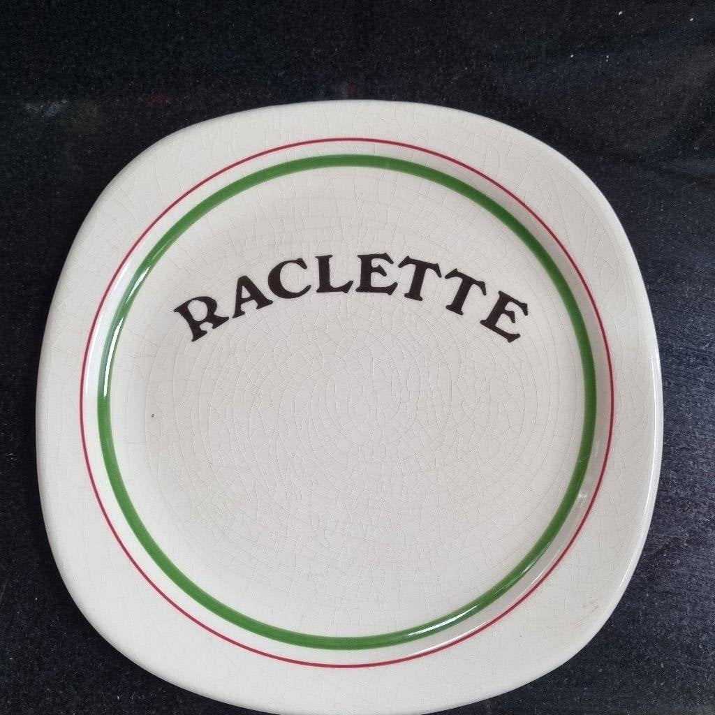 5 assiettes à raclette, Enlèvement ou Envoi, Comme neuf, Porcelaine