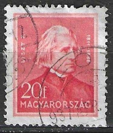 Hongrie 1932/1937 - Yvert 455 - Franz Liszt (ST), Timbres & Monnaies, Timbres | Europe | Hongrie, Affranchi, Envoi