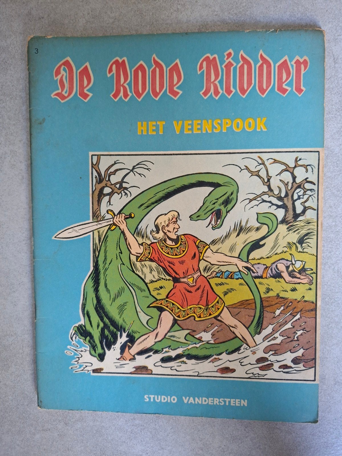 De rode ridder het veenspook eerste druk, Boeken, Stripverhalen, Gelezen, Eén stripboek, Ophalen of Verzenden, Studio Vandersteen