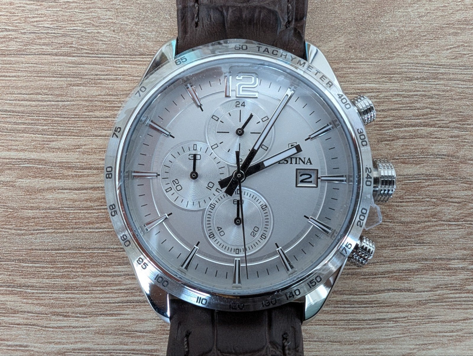 Montre Festina, Handtassen en Accessoires, Leer, Staal, Polshorloge, Nieuw