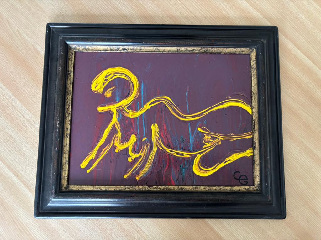 Modern werk - Knielende naakte vrouw, Antiek en Kunst, Kunst | Schilderijen | Modern, Ophalen of Verzenden