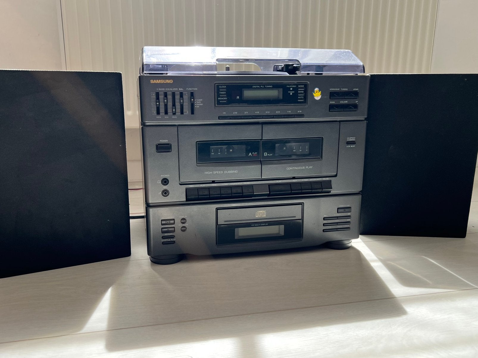 Samsung hifi-systeem draaitafel, cd, cassette + luidsprekers, Ophalen, Zo goed als nieuw, Cd-speler, Overige merken