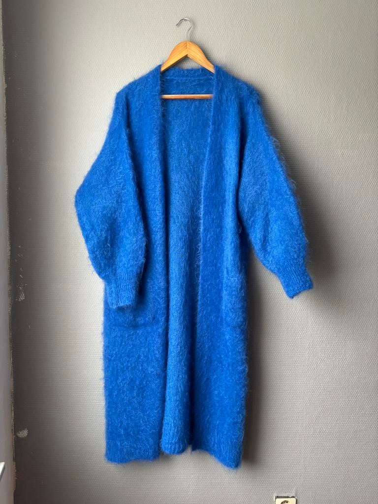 Mohair - Gilet long - Taille unique, Envoi, Comme neuf, Taille 42/44 (L), Bleu