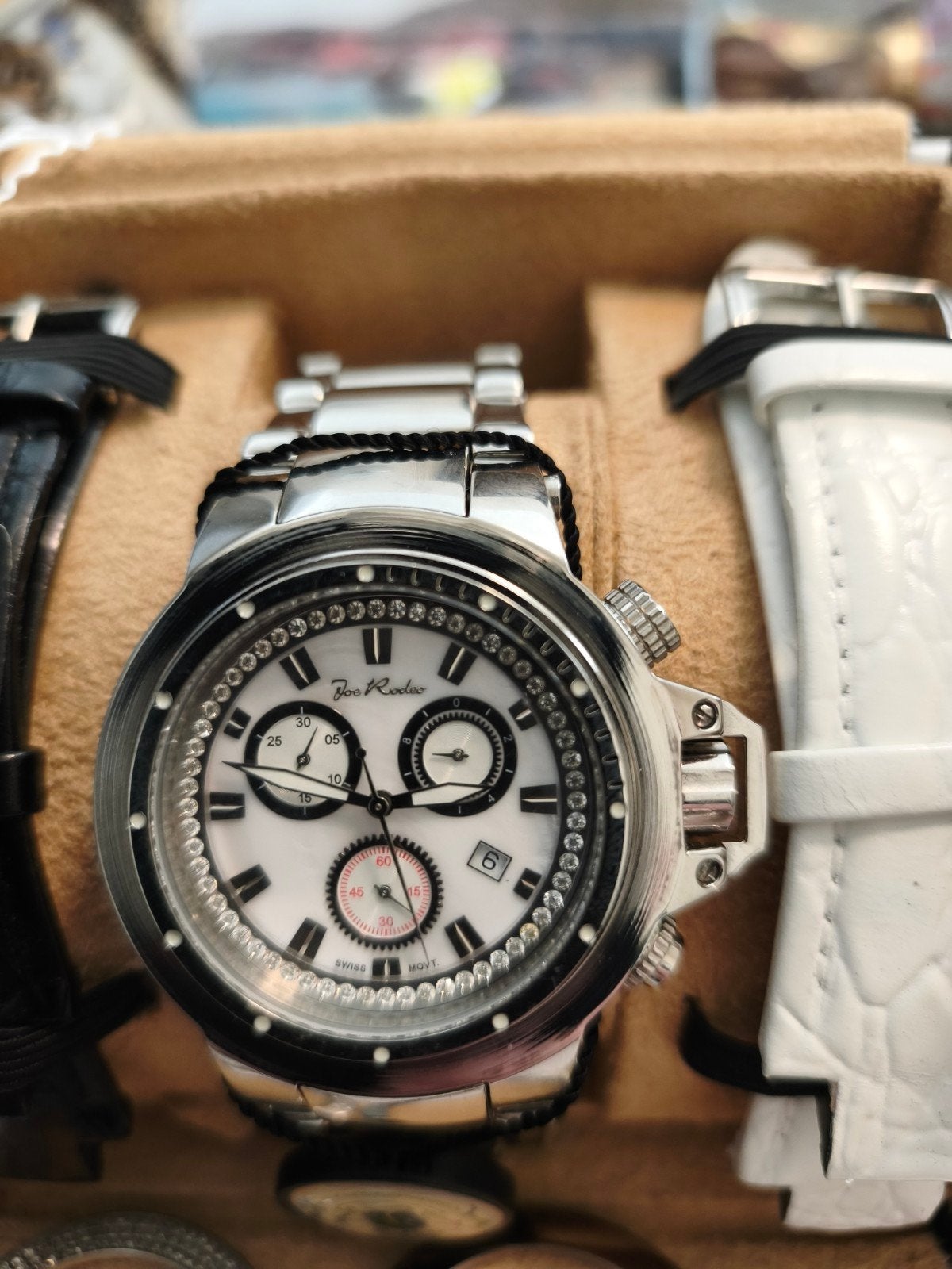 Horloge heren, Handtassen en Accessoires, Horloges | Heren, Zo goed als nieuw, Polshorloge, Overige merken, Overige materialen