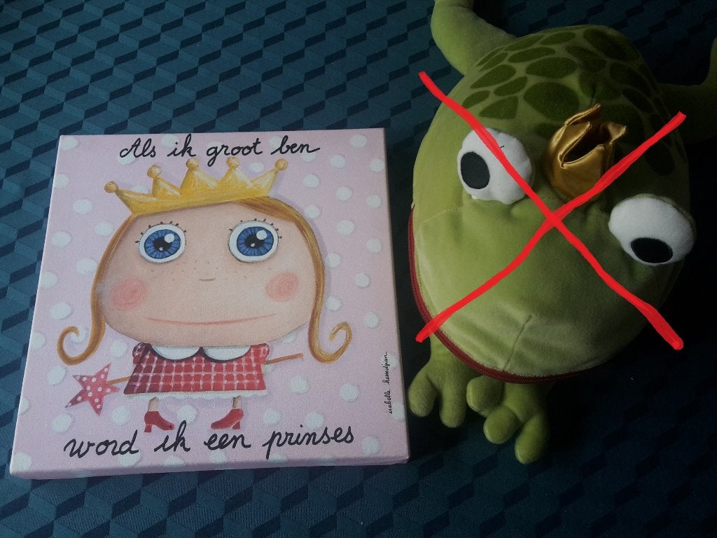 Leuke canvas met prinses, 30 x 30 cm, als nieuw, Ophalen of Verzenden, Nieuw