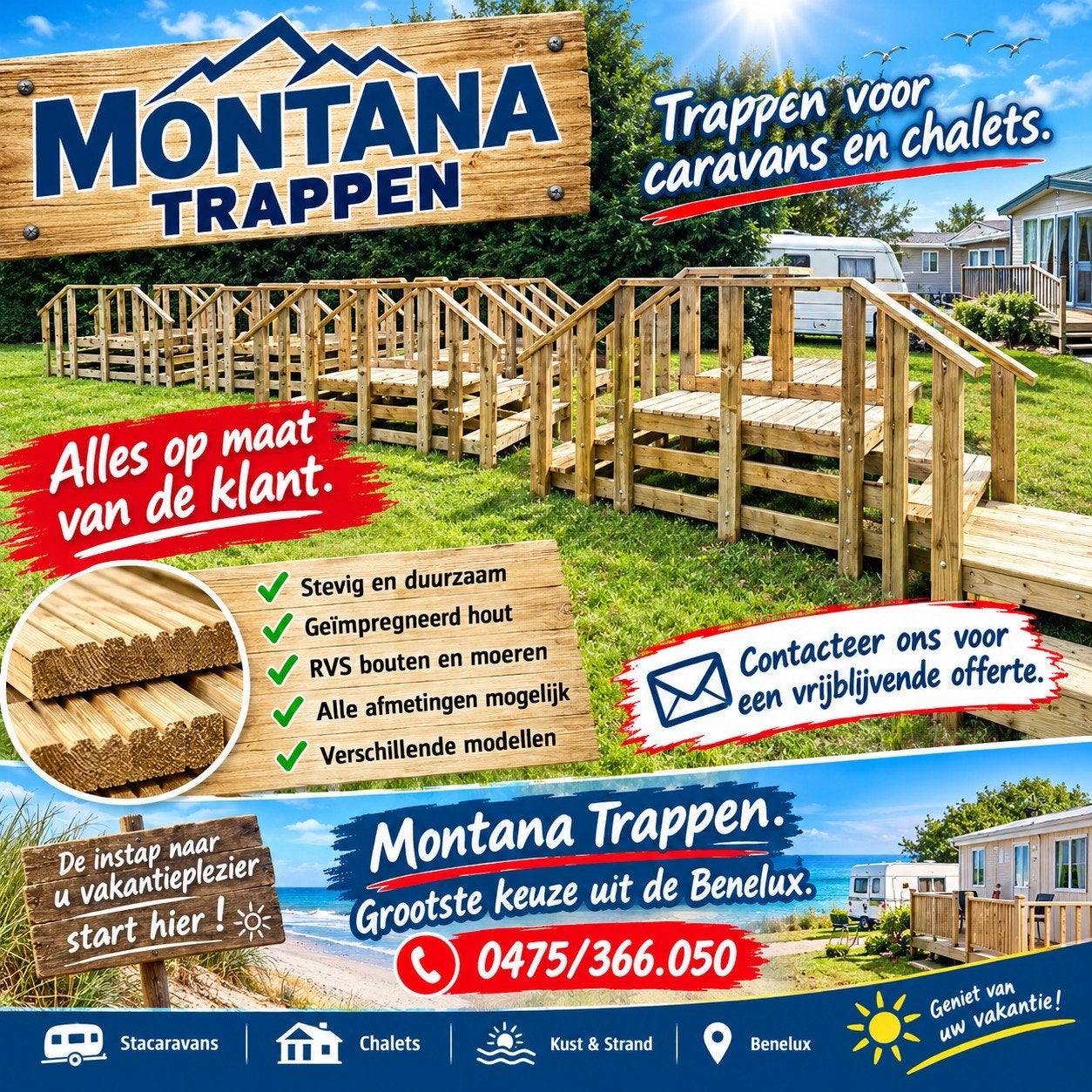 Houten instaptrappen