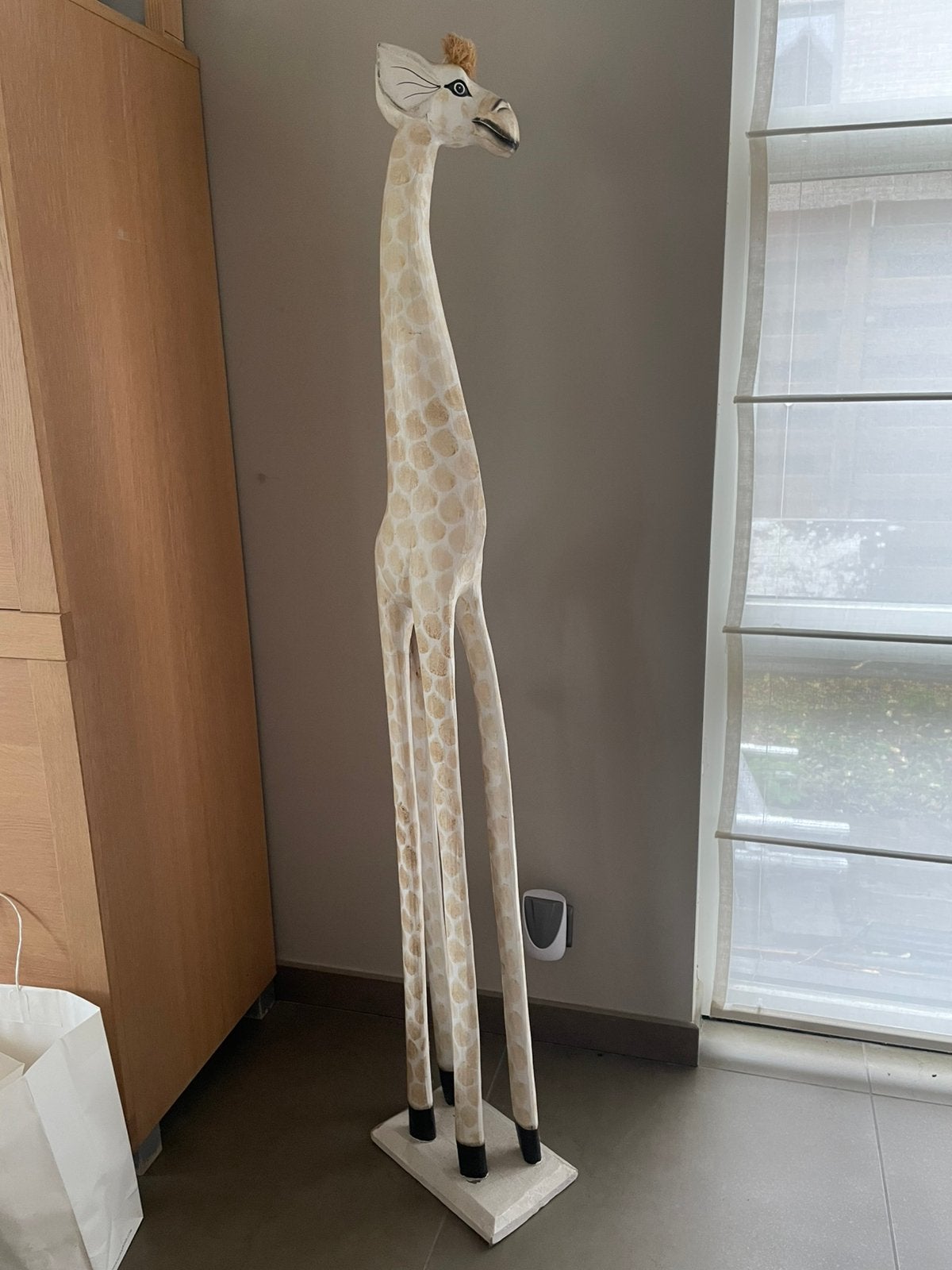 Decoratieve houten giraf, 160cm hoog, perfecte staat, Ophalen, Zo goed als nieuw