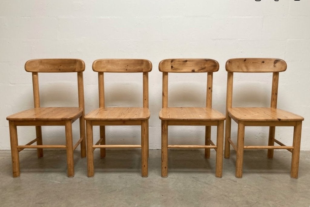 4 chaises danoises vintage, Maison & Meubles, Enlèvement, Utilisé