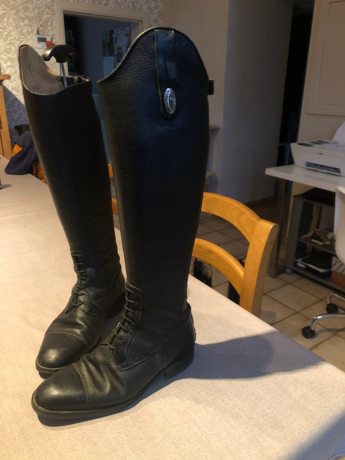 Leren rijlaarzen, Dieren en Toebehoren, Ophalen, Gebruikt, Overige soorten, Schoeisel