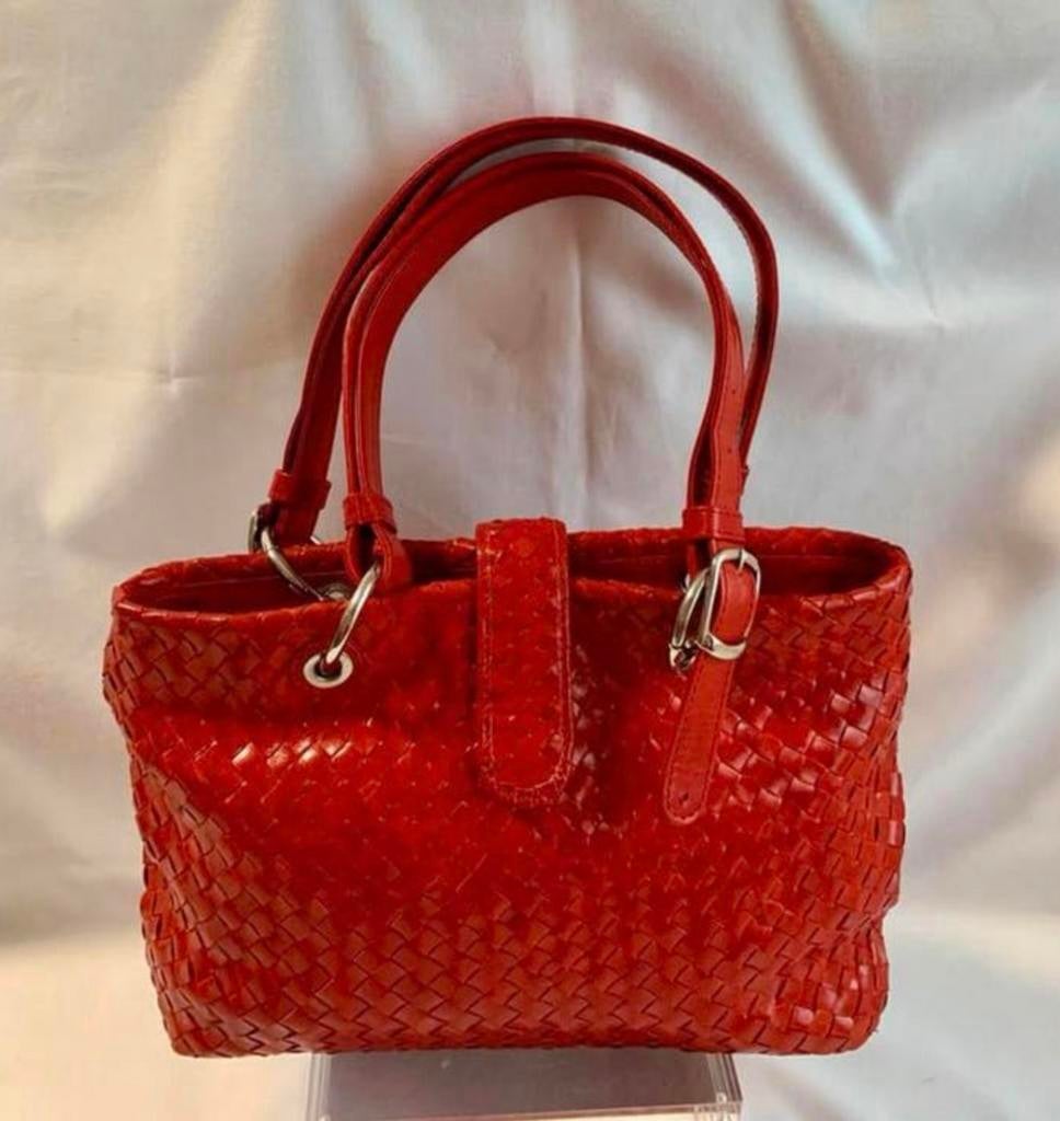 Sac à main en cuir rouge Danielle Tucci, Enlèvement ou Envoi, Comme neuf, Sac à main