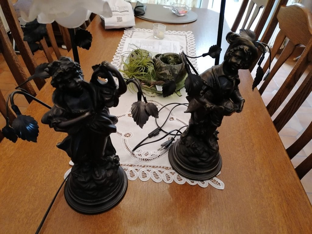 Bronzen lamp, Ophalen