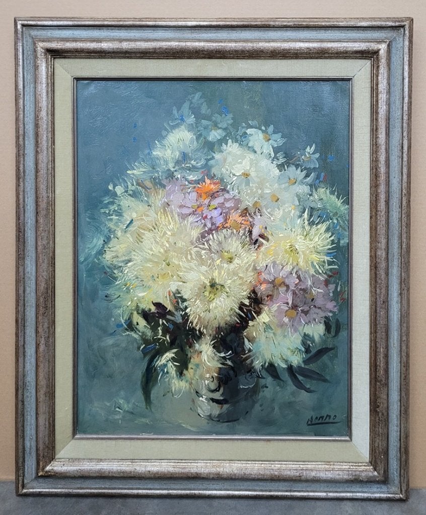 Louis HENNO, bloemen, Antiquités & Art, Art | Peinture | Classique, Enlèvement ou Envoi