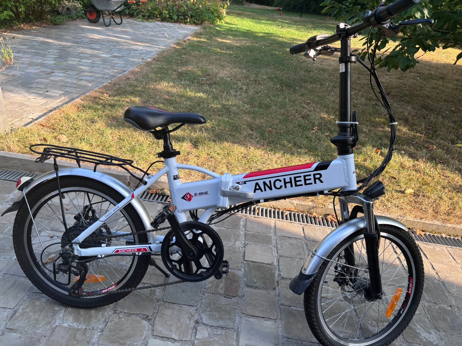 Vélo électrique pliant ANCHEER 20 pouces – moins de 100 km, Enlèvement, Comme neuf, Vitesses