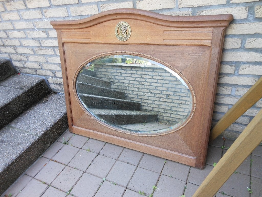 grand miroir, Maison & Meubles, Enlèvement, Comme neuf, Ovale