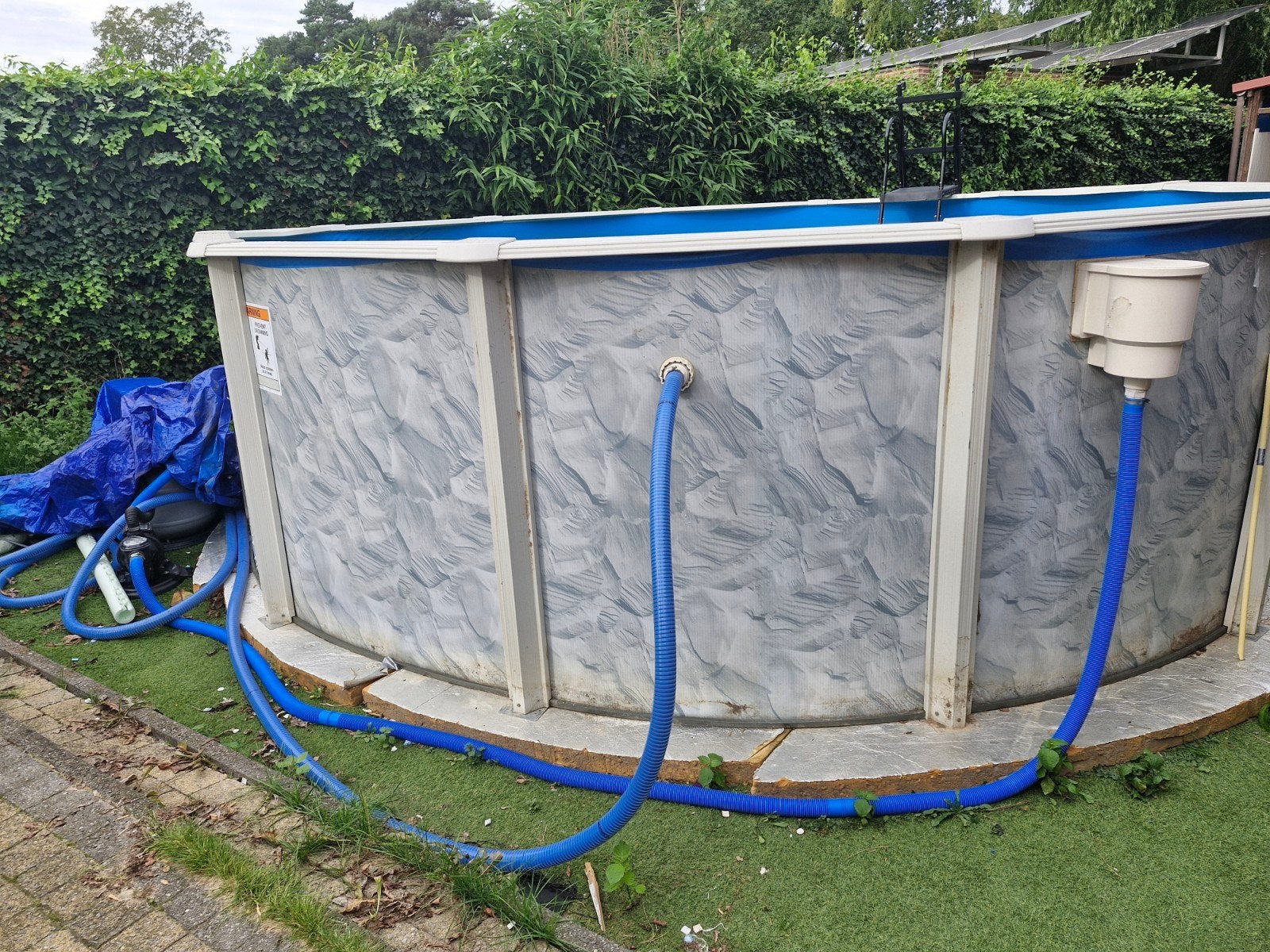 Zwembad, Tuin en Terras, Gebruikt, Rond, 300 cm of meer, Ophalen