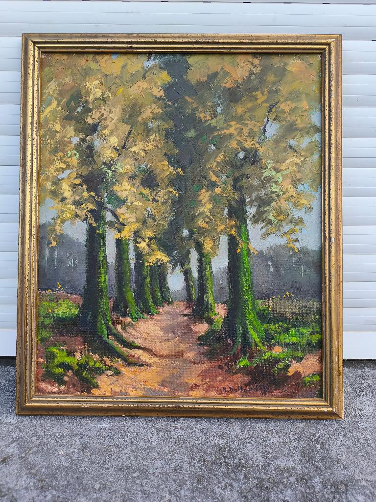Huile sur toile signe r rolland, Ophalen of Verzenden