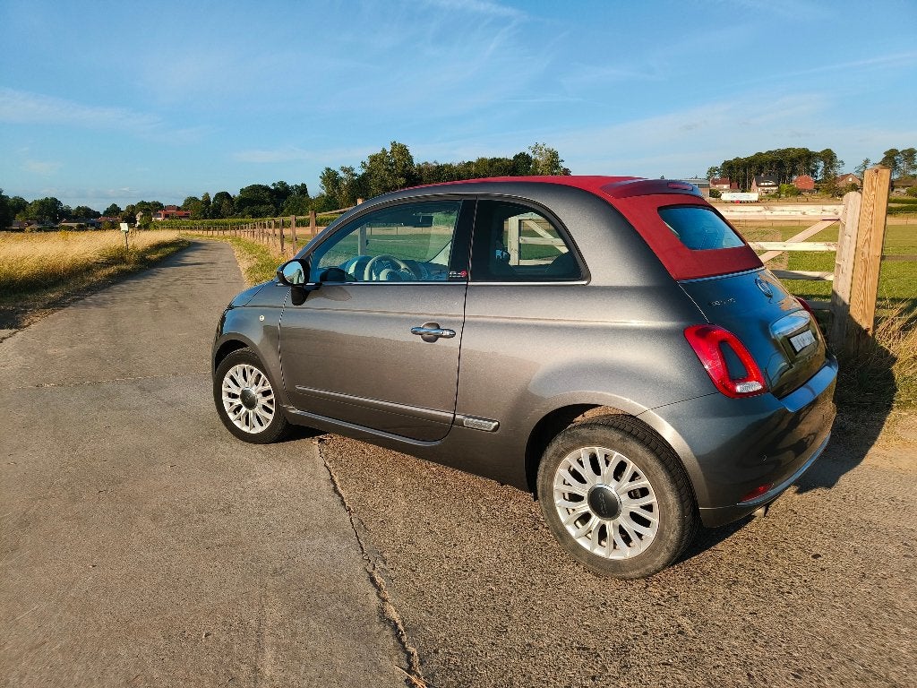 Fiat 500C Cabrio - benzine, Autos, Fiat, Argent ou Gris, Cabriolet, Boîte manuelle, Particulier