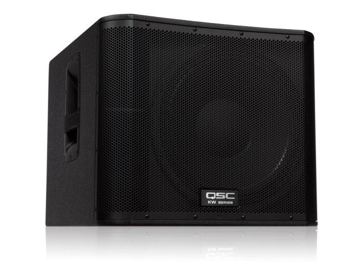 QSC SUB KW181 18 INCH,  ingebouwde versterker. goeie staat, Subwoofer, Zo goed als nieuw, 120 watt of meer, Ophalen