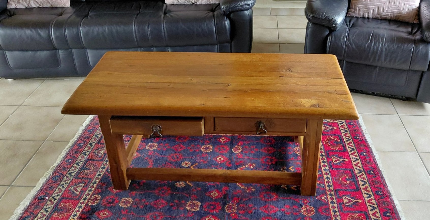 Te koop: eiken salontafel, Ophalen, Gebruikt, Rechthoekig, Eikenhout