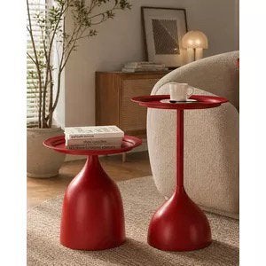2 tables gigognes neuves rouges brillantes, Enlèvement, Neuf, Étagère, Métal