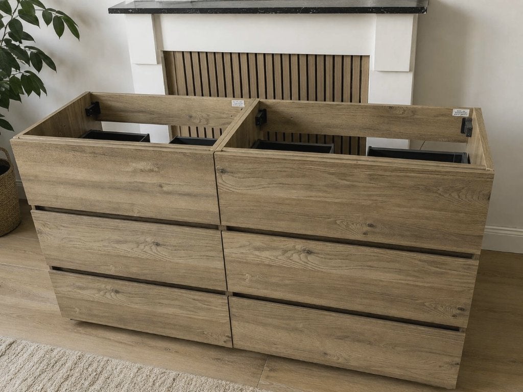 Deux meubles sous-lavabo Storke Edge, Moins de 100 cm, Meuble lavabo, Comme neuf, Enlèvement