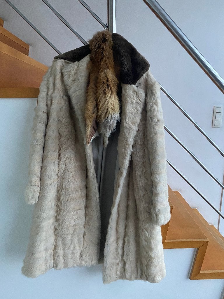 pels matel fourruren, Kleding | Dames, Jassen | Winter, Ophalen, Gedragen, Beige