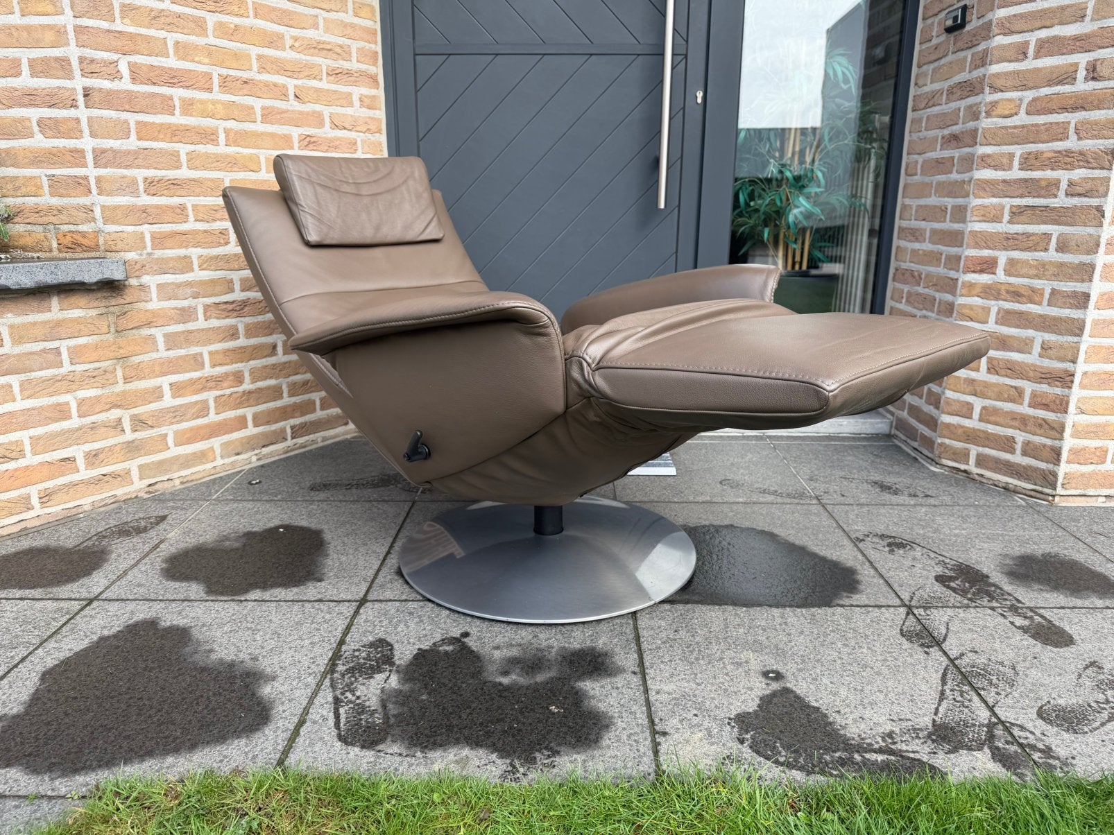 Jori Felini relax Medi Mono-move, Taupe leder, Ophalen of Verzenden, Durlet leolux rolf benz natuzzi minotti xooon hukla stressless