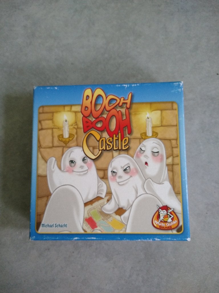 Booh Booh Castle gezelschapsspel, Drie of vier spelers, Ophalen of Verzenden, Gebruikt, White Goblin Games