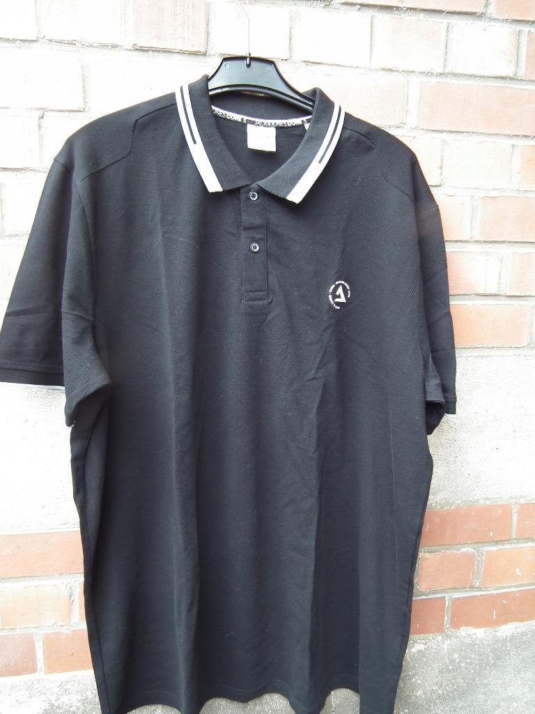 Zwart poloshirt voor heren (Jack & Jones + fit) Nieuw, Verzenden, Zwart, Nieuw, Overige maten