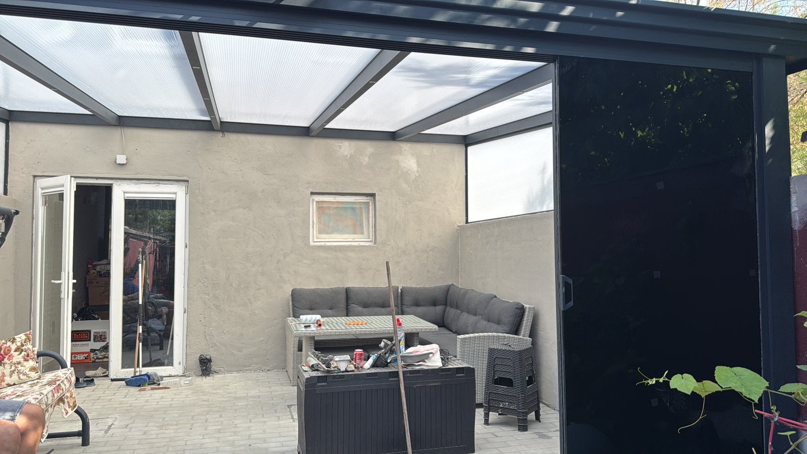 Veranda 1jaar oud, Tuin en Terras, Overkappingen, Ophalen, Zo goed als nieuw, Veranda